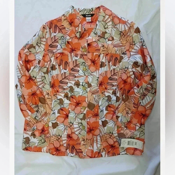 Alia Fash Coral Floral Blazer Jacket Size 20W - Picture 9 of 9